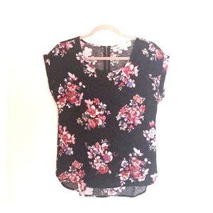 Black Floral Top